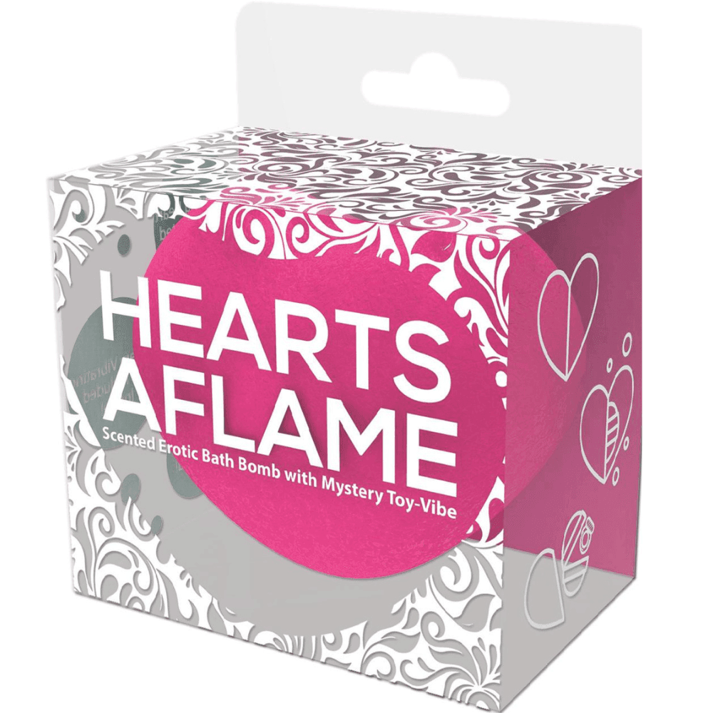 Hearts Aflame Scented Erotic Bath Bomb With Mystery Vibrating Toy - Xoxomoving