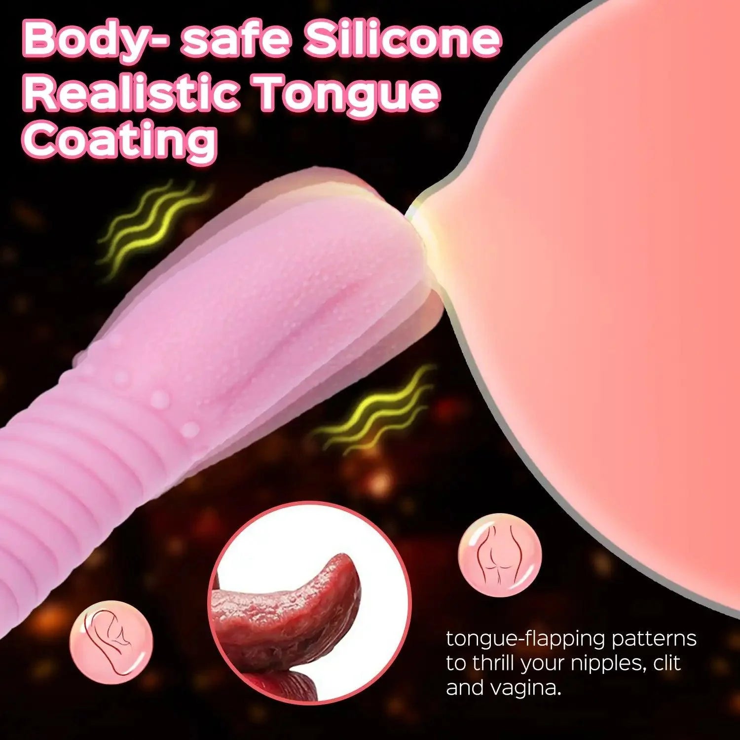 Heating Multi-function Tongue Vibrator - Mimics Real Tongue Sensations, Sensual Pleasure - Xoxomoving