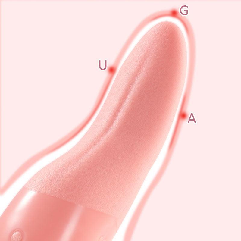 Helran Clit Licking Tongue Vibrator with G-Spot Stimulator - Xoxomoving