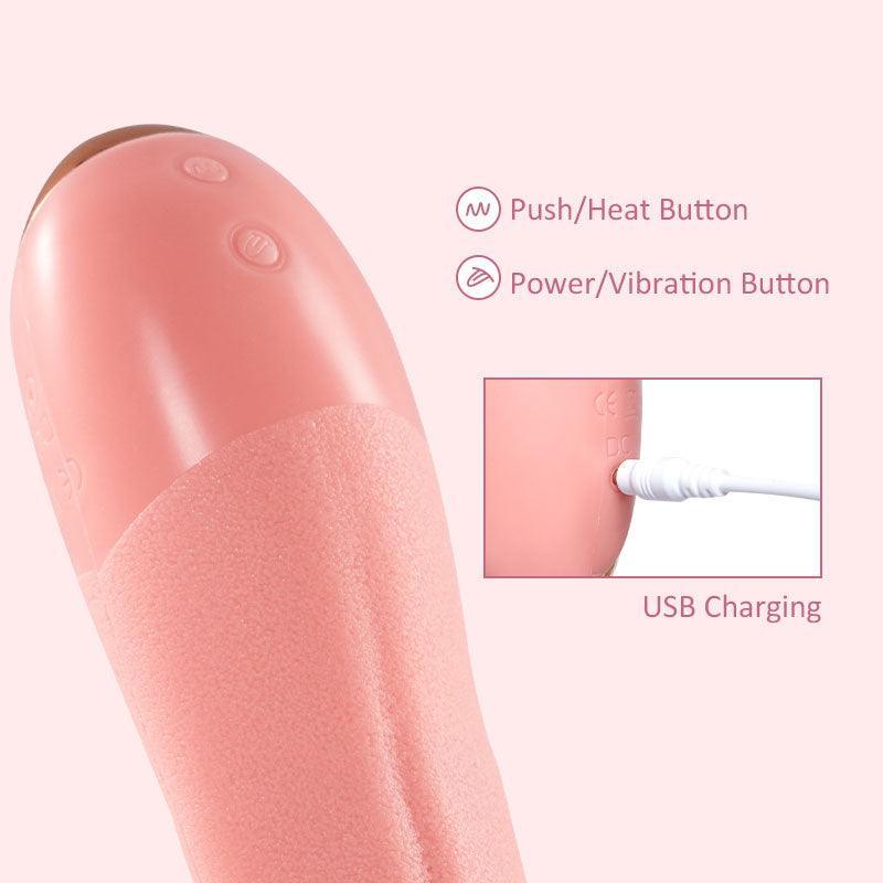 Helran Clit Licking Tongue Vibrator with G-Spot Stimulator - Xoxomoving