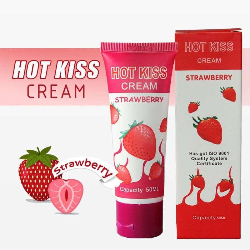 Hot Kiss Strawberry body lubricating cream 1.6oz/50ml - Xoxomoving