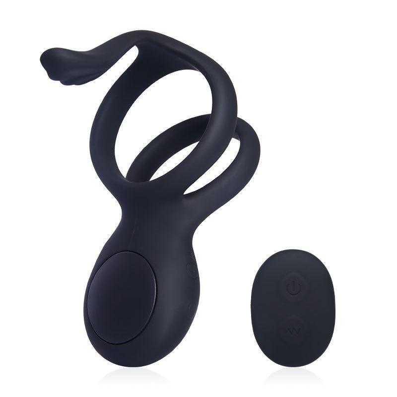 Hot Vibration Stimulating & Remote Control Double Cock Rings for Couple Play - Xoxomoving