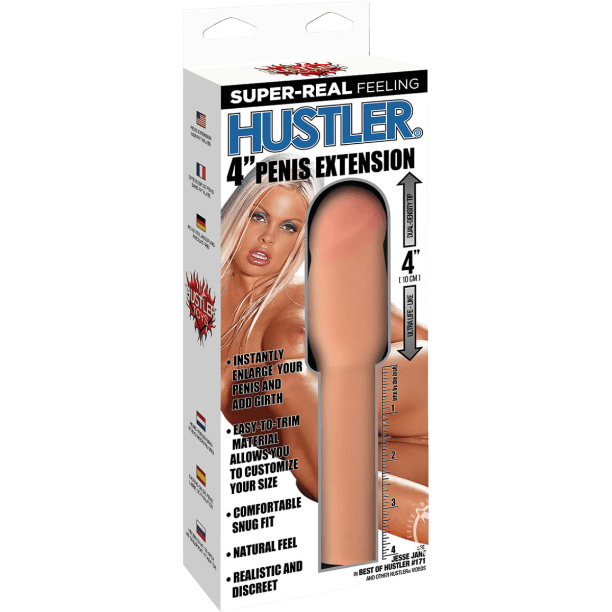 Hustler 4 Inch Penis Extension 8in - Flesh - Xoxomoving