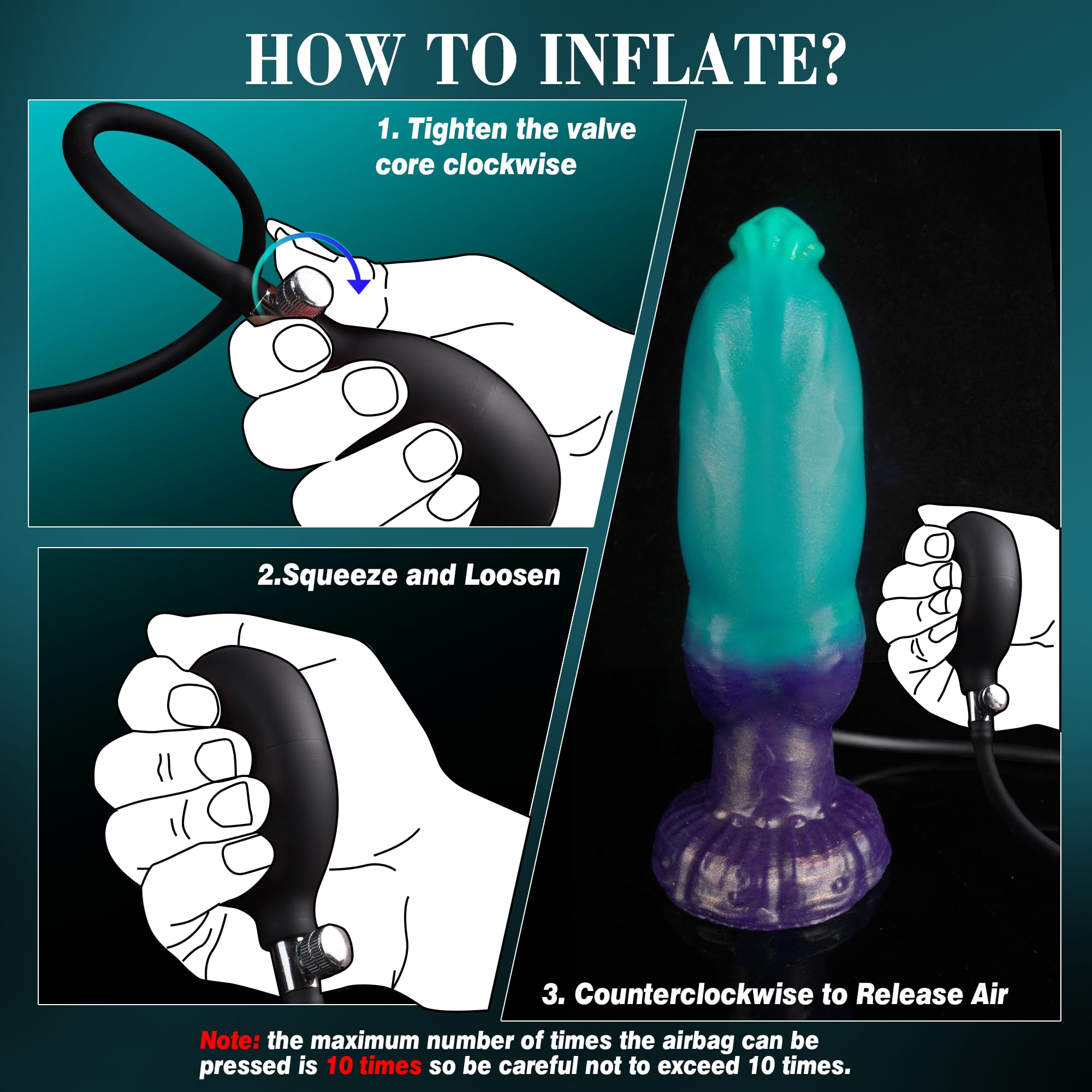 Fantasy Monster Dog Knot Inflatable Dildo Xoxomoving