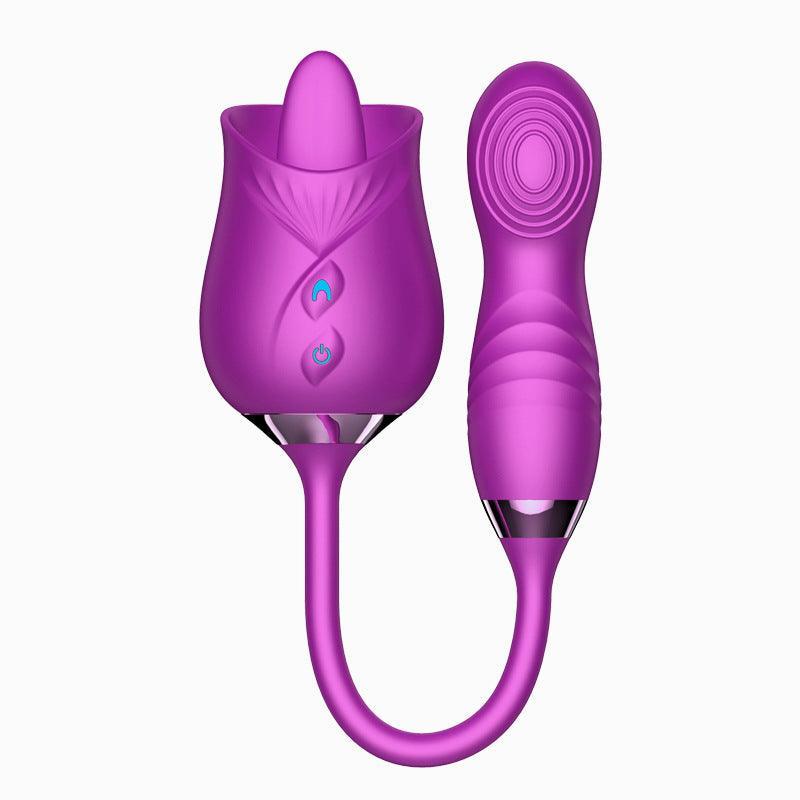 Indulge in Sensual Bliss with Our Dual-Ended Rose Vibrator - Xoxomoving