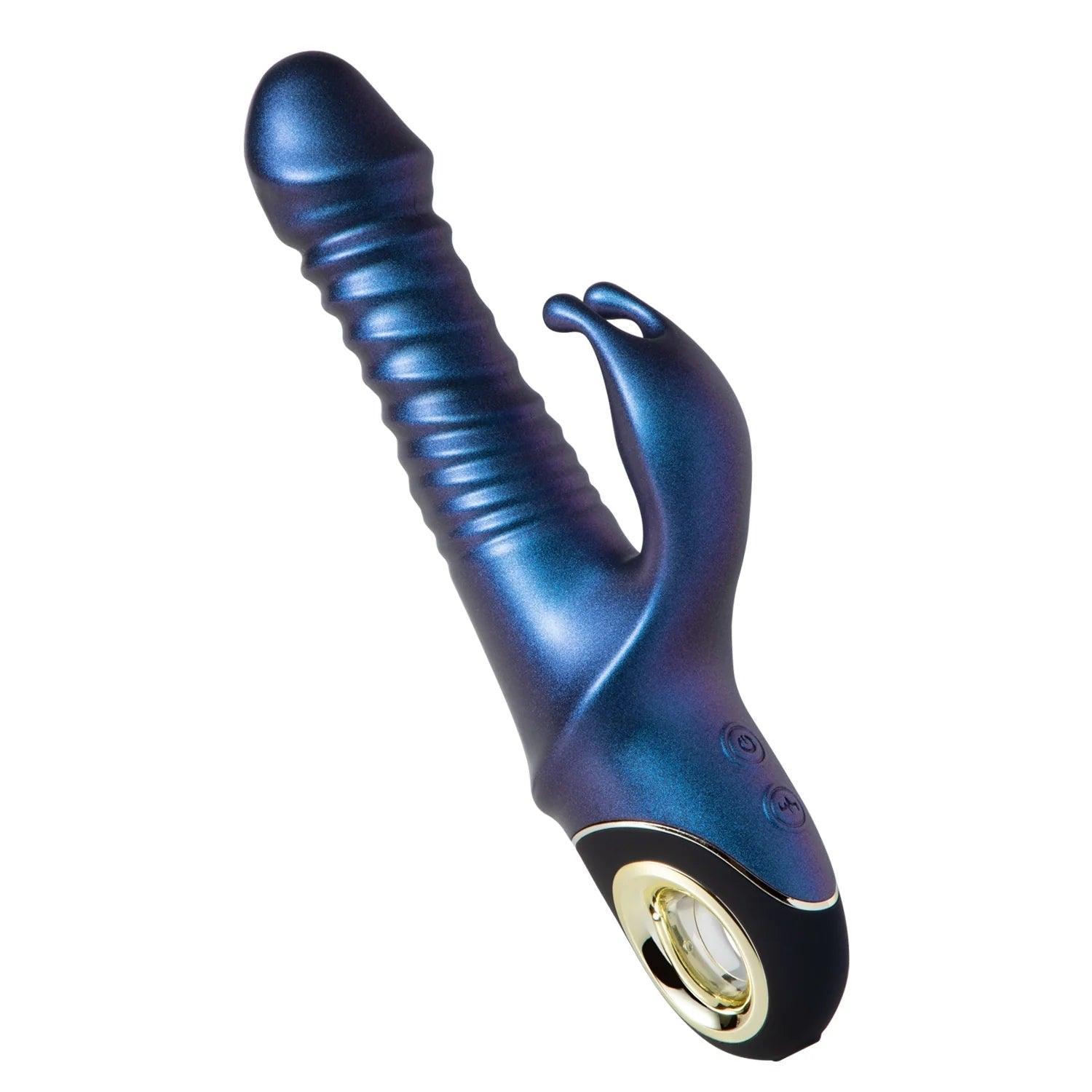 Intense Blended Orgasms Thrusting Rabbit Vibrator - 9 Vibration Modes - Xoxomoving