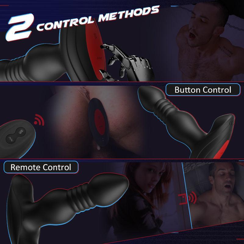 INVADER 3 Thrusting 10 Vibrations Anal Plug with Remote Controller - Xoxomoving