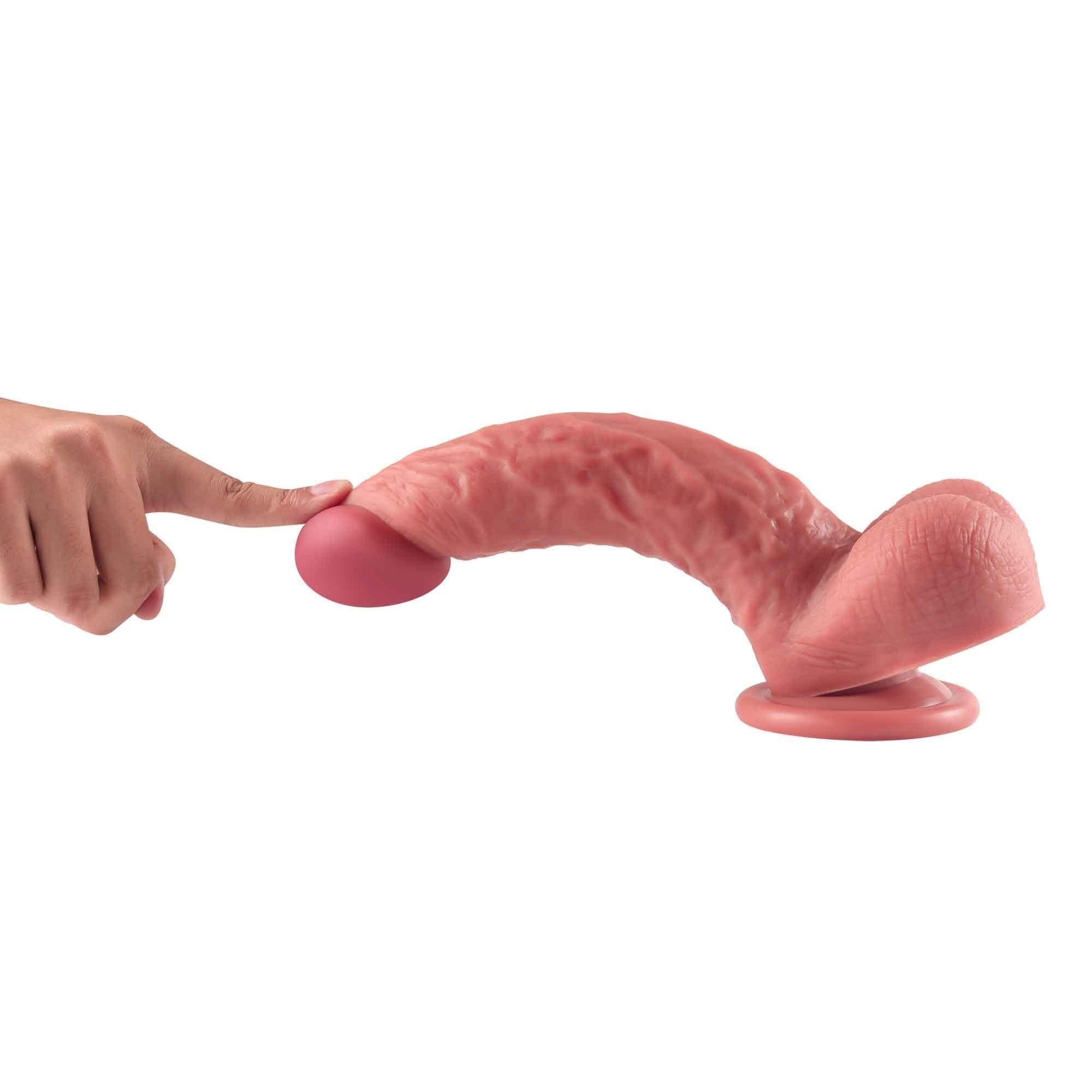 James - Silicone Stick On Wall Dildo 8 Inch - Xoxomoving