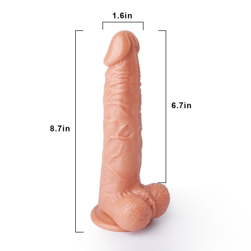 Jeusn 8.7-Inch Wired Remote Vibration Rotation Dildo - Unleash Sensual Bliss - Xoxomoving