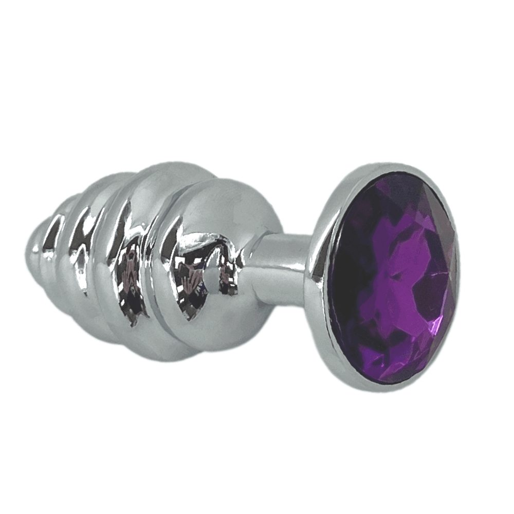 Jewel Metal Booty Plug - Rippled for Intense Sensations! - Xoxomoving