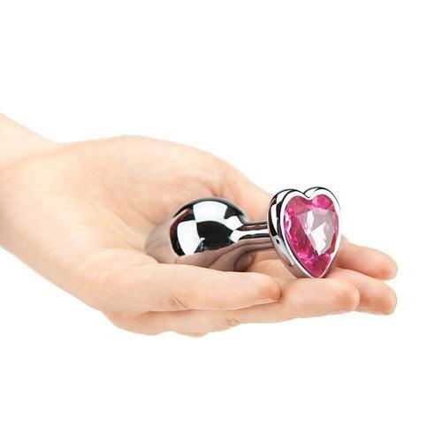 Jeweled Metal Heart Butt Plug - Xoxomoving