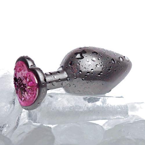 Jeweled Metal Heart Butt Plug - Xoxomoving