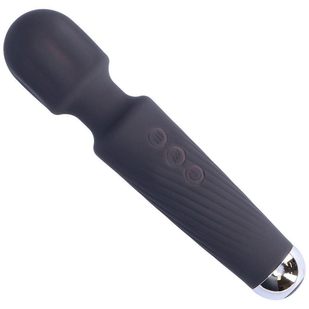 Jolie High-Power Silicone Wand Vibrator in Grey (Intense Vibrations!) - Xoxomoving