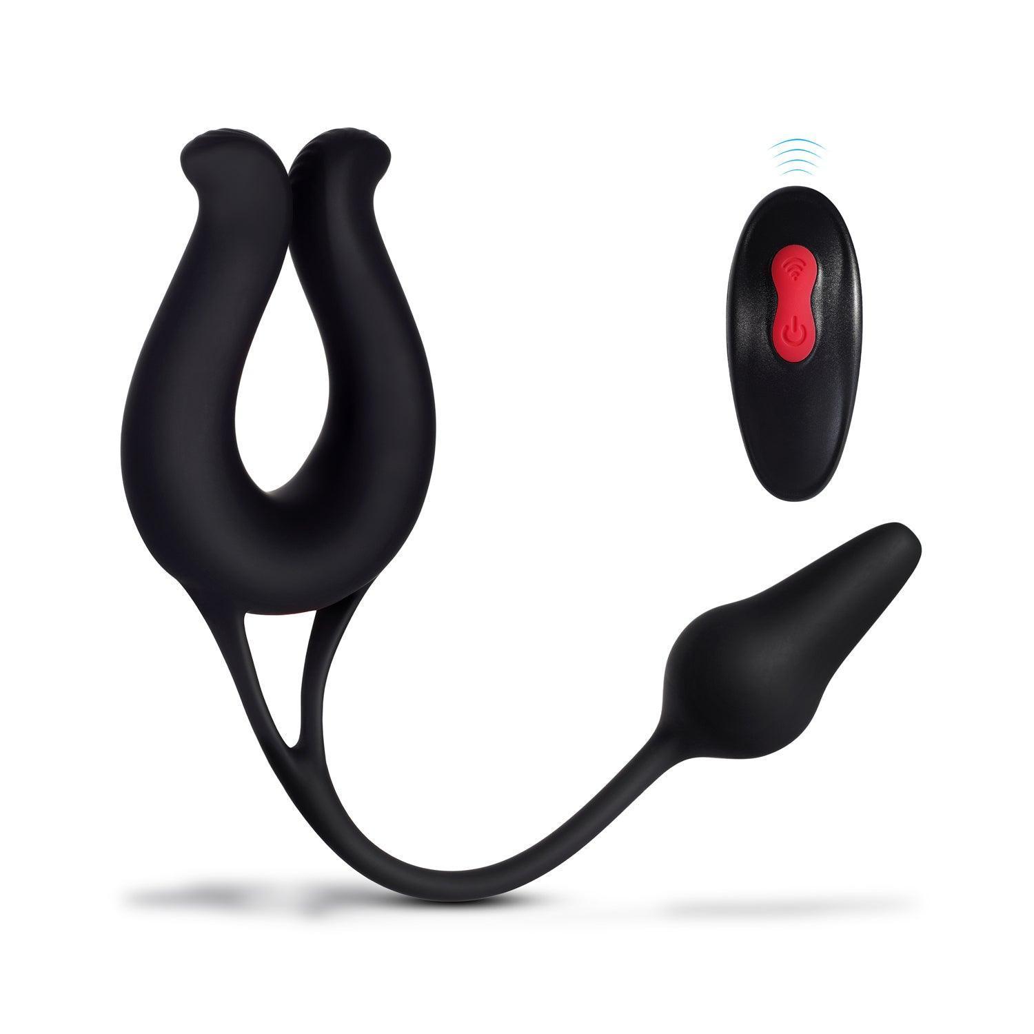 Jolie Vibrating C-Ring with Butt Plug - Enhance Your Pleasure - Xoxomoving