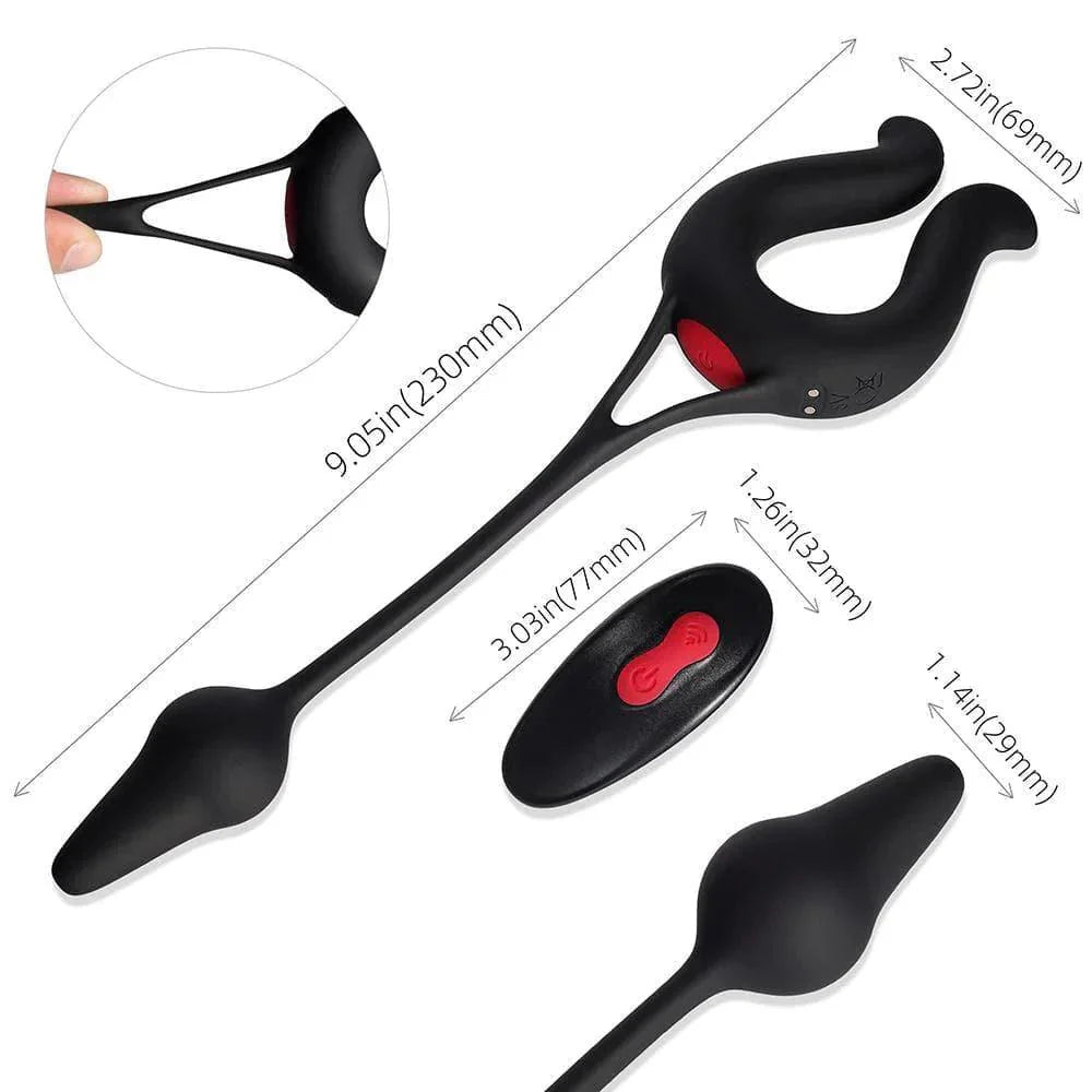 Jolie - Vibrating Multi Massager with Butt Plug - Xoxomoving