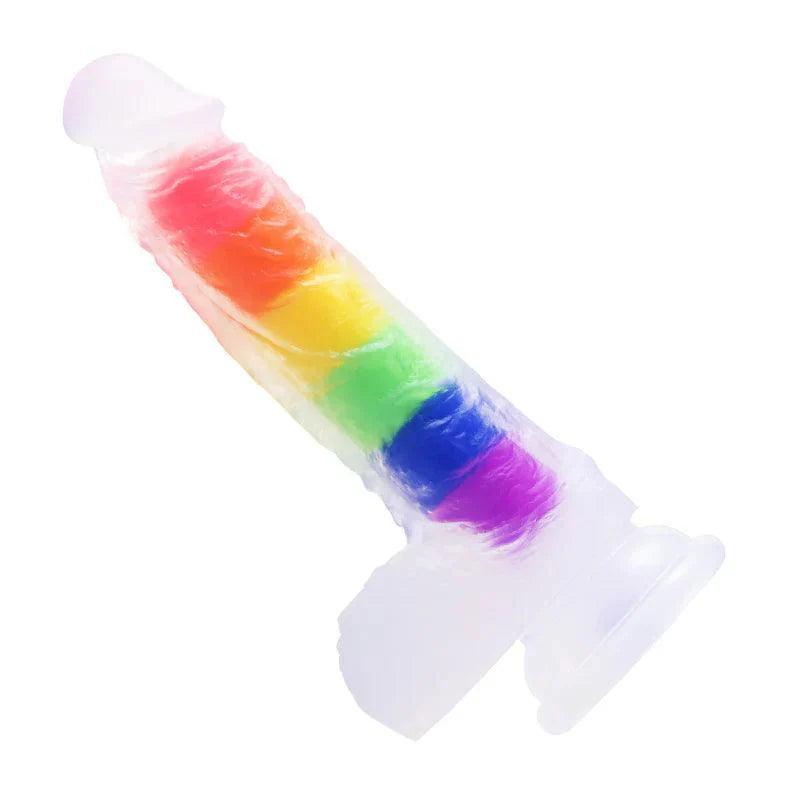 Julian - 5.4-inch Rainbow Jelly Realistic Suction Cup Dildo - Xoxomoving