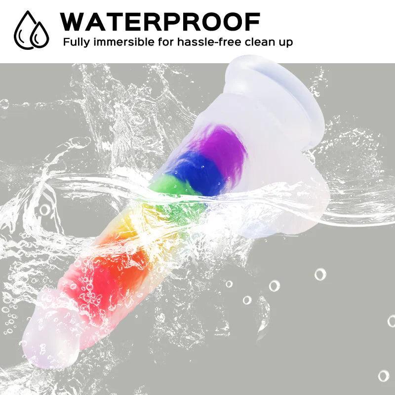 Julian - 5.4-inch Rainbow Jelly Realistic Suction Cup Dildo - Xoxomoving