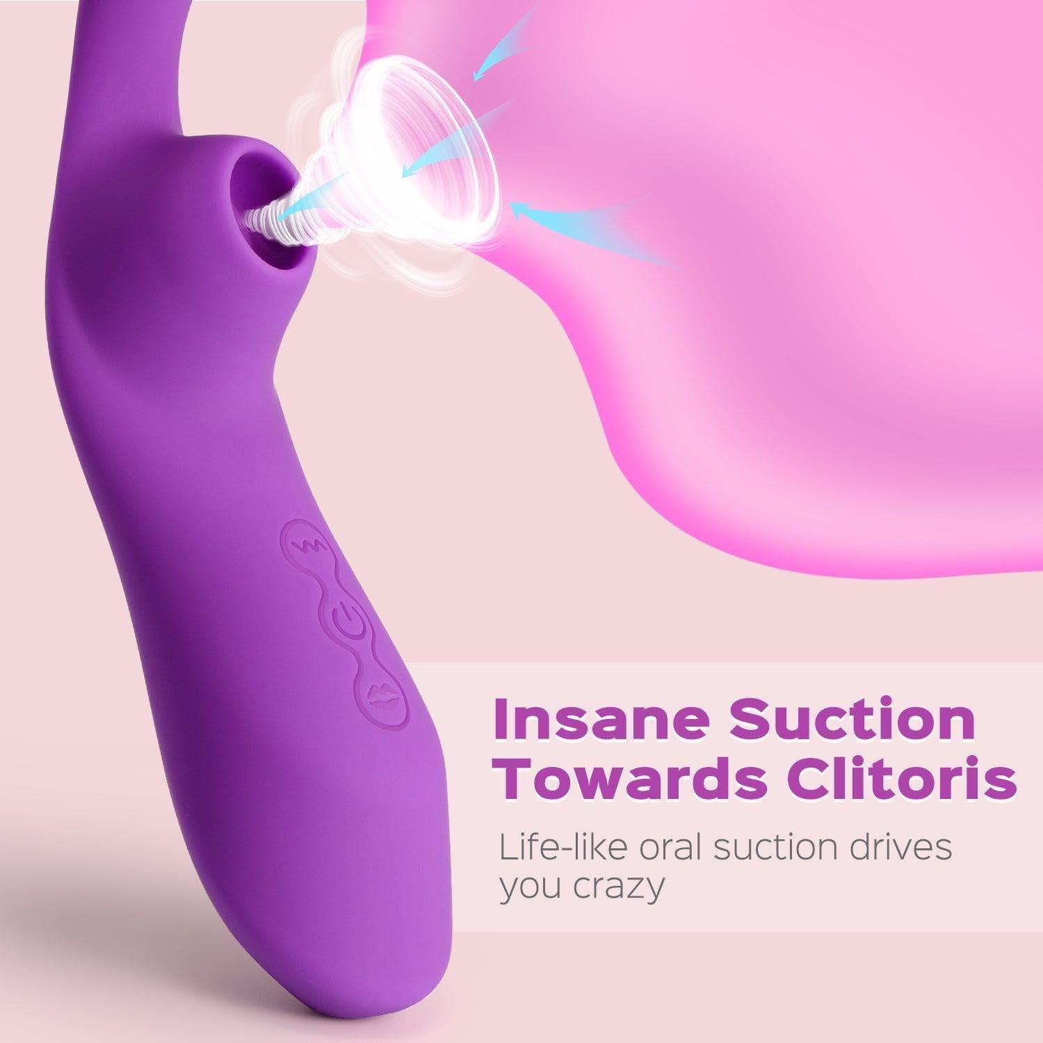 July - Multi Function Clit Sucking Vibrator - Xoxomoving