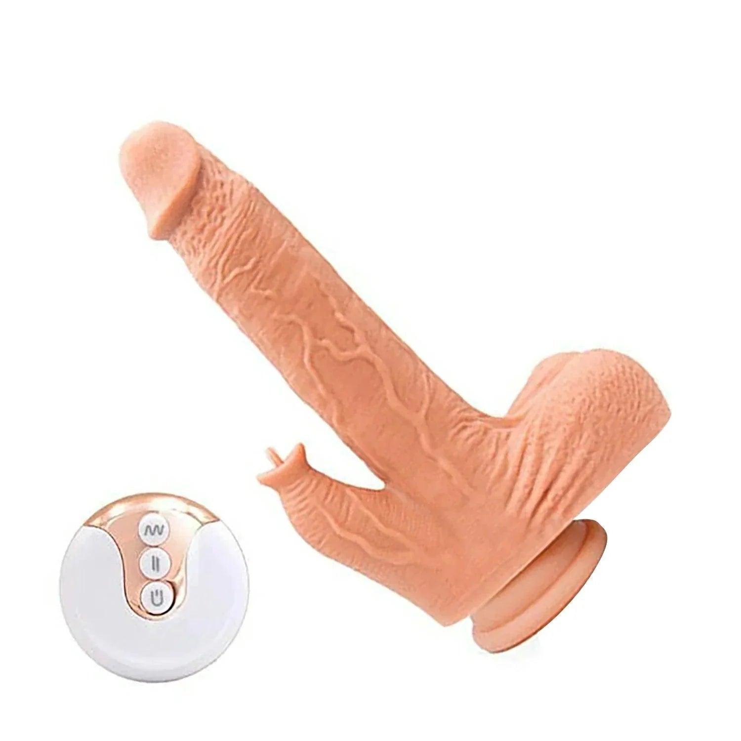 Justin - Silicone Thrusting Dildo Licker 6.5 Inch - Xoxomoving