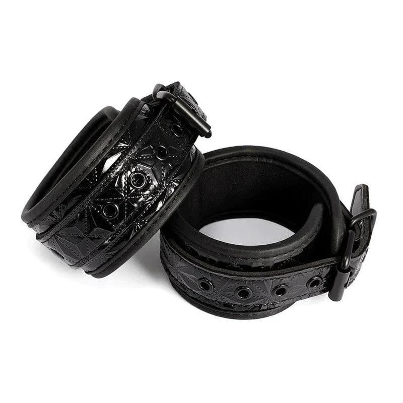 Kinky Play Ankle Cuffs - Black - Xoxomoving