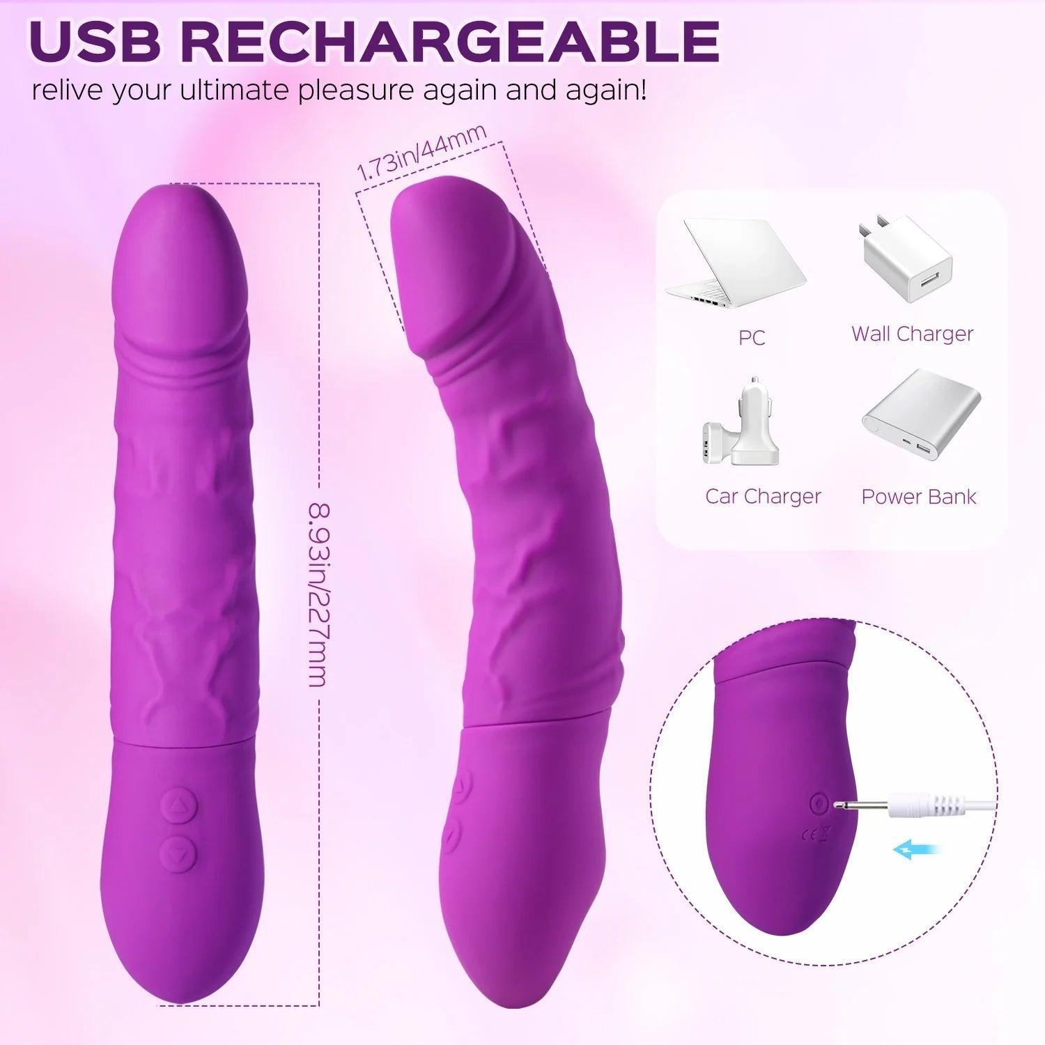 Kong - Rotating 360 Degree Vibrating Dildo 6 Inch - Xoxomoving