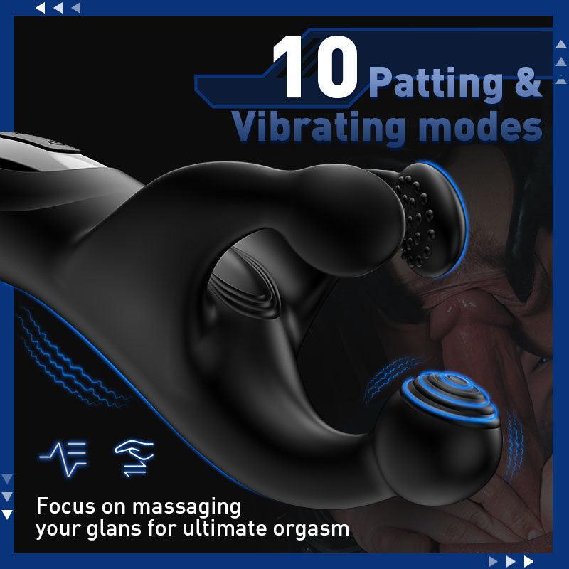 KRANICH 10 Patting & 10 Vibrating Male Vibrating Glans Trainer Stimulator - Xoxomoving