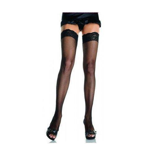 Lace Black Fishnet Thigh Highs - One Size Fits Most - Xoxomoving