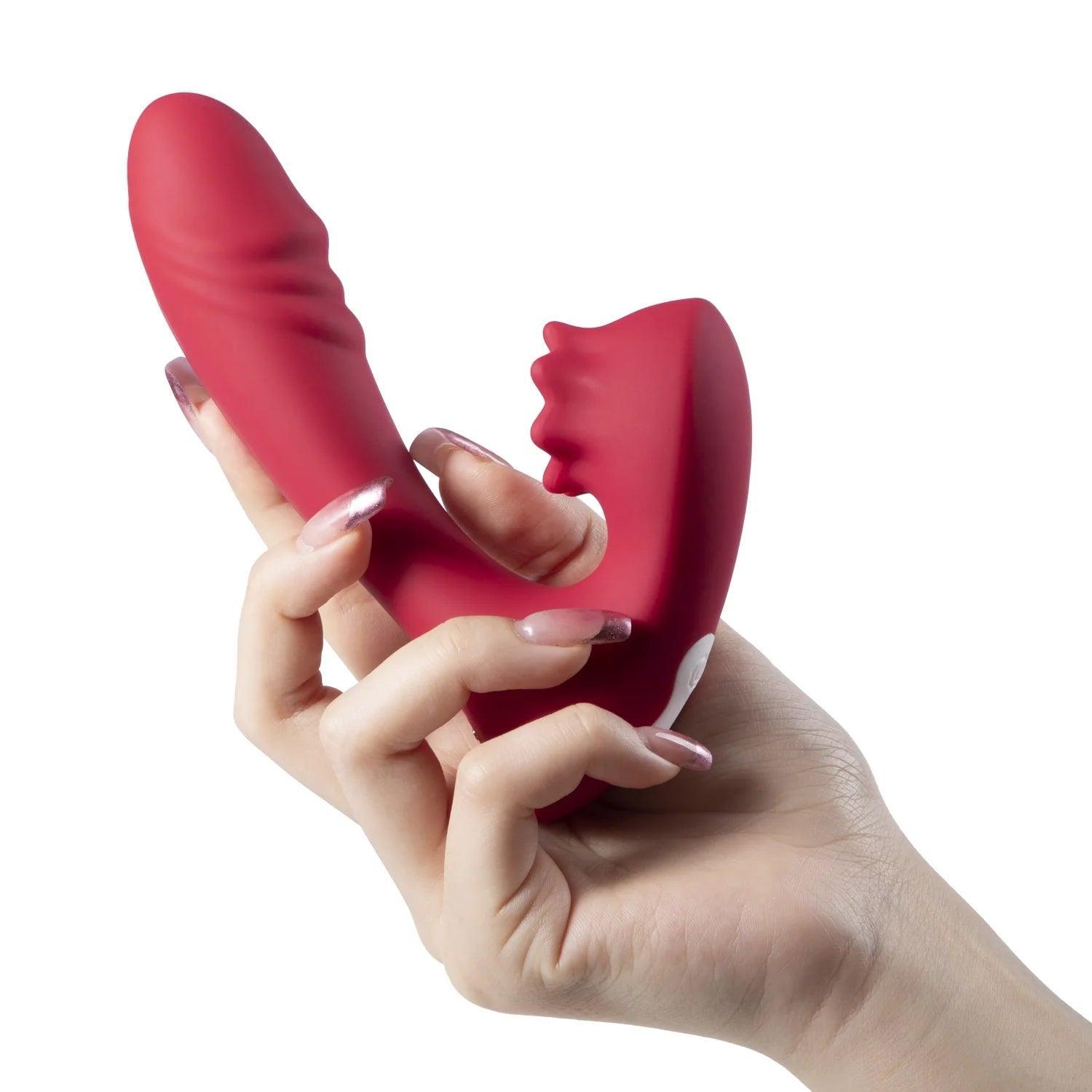 Lacy G-Spot Vibrator with Clit-Licking Tongue - Intense Pleasure Delivered - Xoxomoving