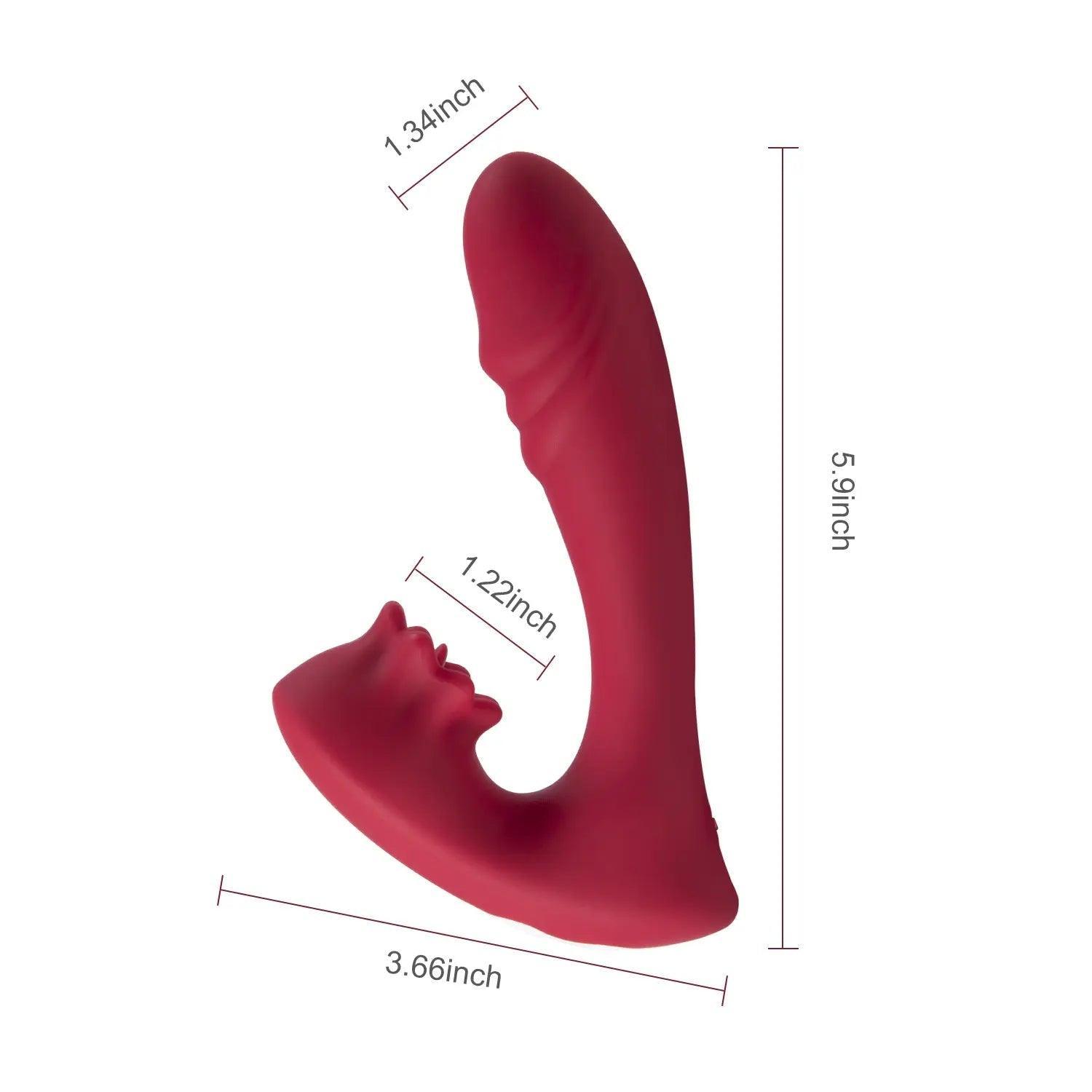 Lacy G-Spot Vibrator with Clit-Licking Tongue - Intense Pleasure Delivered - Xoxomoving