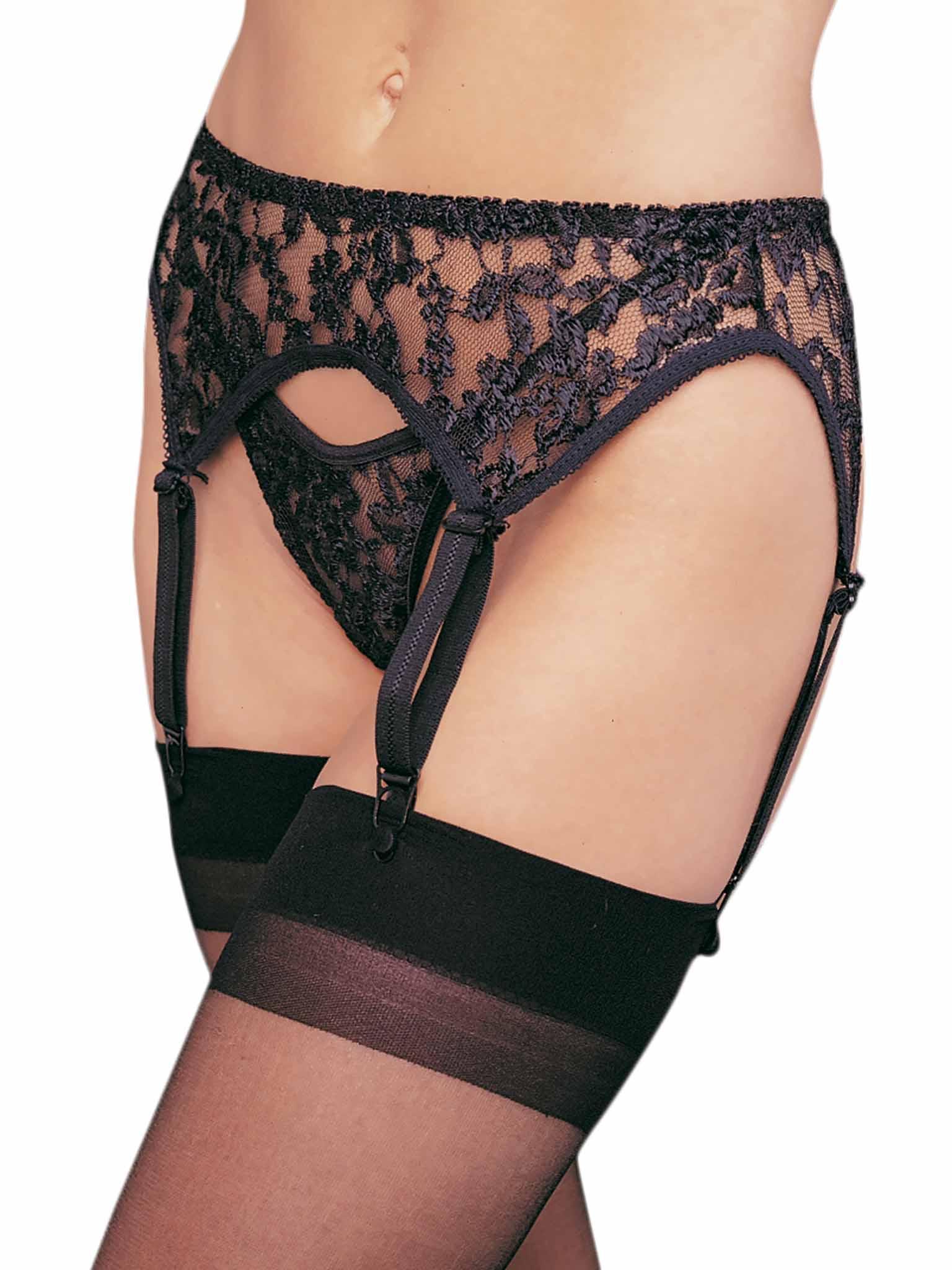 Leg Avenue Lace Garter Belt and Thong Set - Xoxomoving