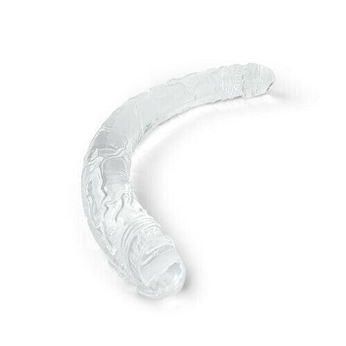 LELE Transparent Double-ended Manual Dildo 14.76 Inch - Xoxomoving