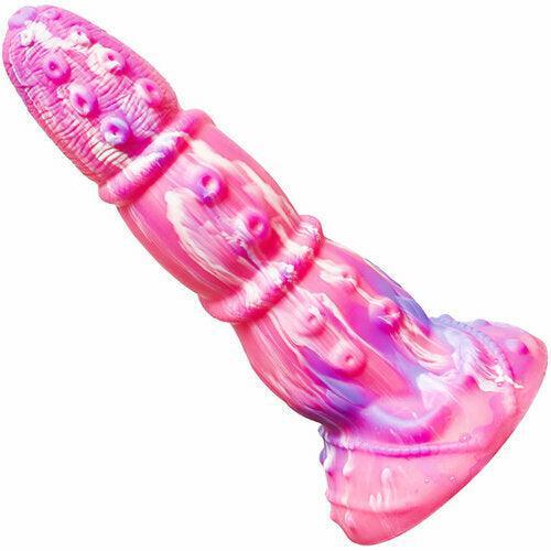 Leo 8 Inch Monster Silicone Rainbow Dildo with Suction Cup - Xoxomoving