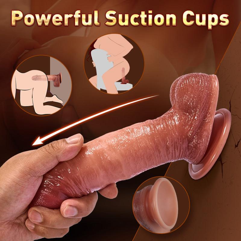 Leonard - Snapping & Jerking Lifelike Remote Dildo with Suction Cup 8.07 inches - Xoxomoving