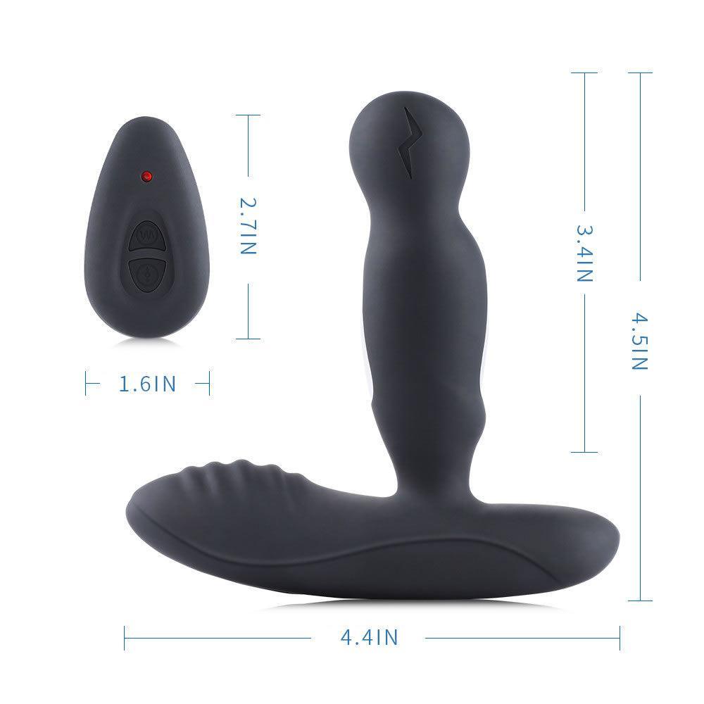 Levett E-Stim 360 Rotation Vibrating Prostate Anal Plug with Remote Control - Xoxomoving