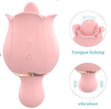 Licking Vibrator Rose Sex Toy with 9 Pleasure Modes, Adult Sex Toys - Xoxomoving