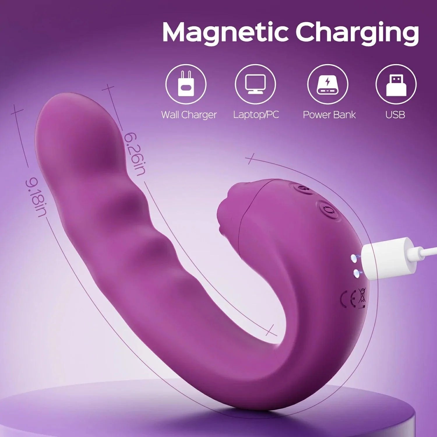 Lilian - G Spot Vibrator With Rotating Head & Vibrating Tongue - Xoxomoving