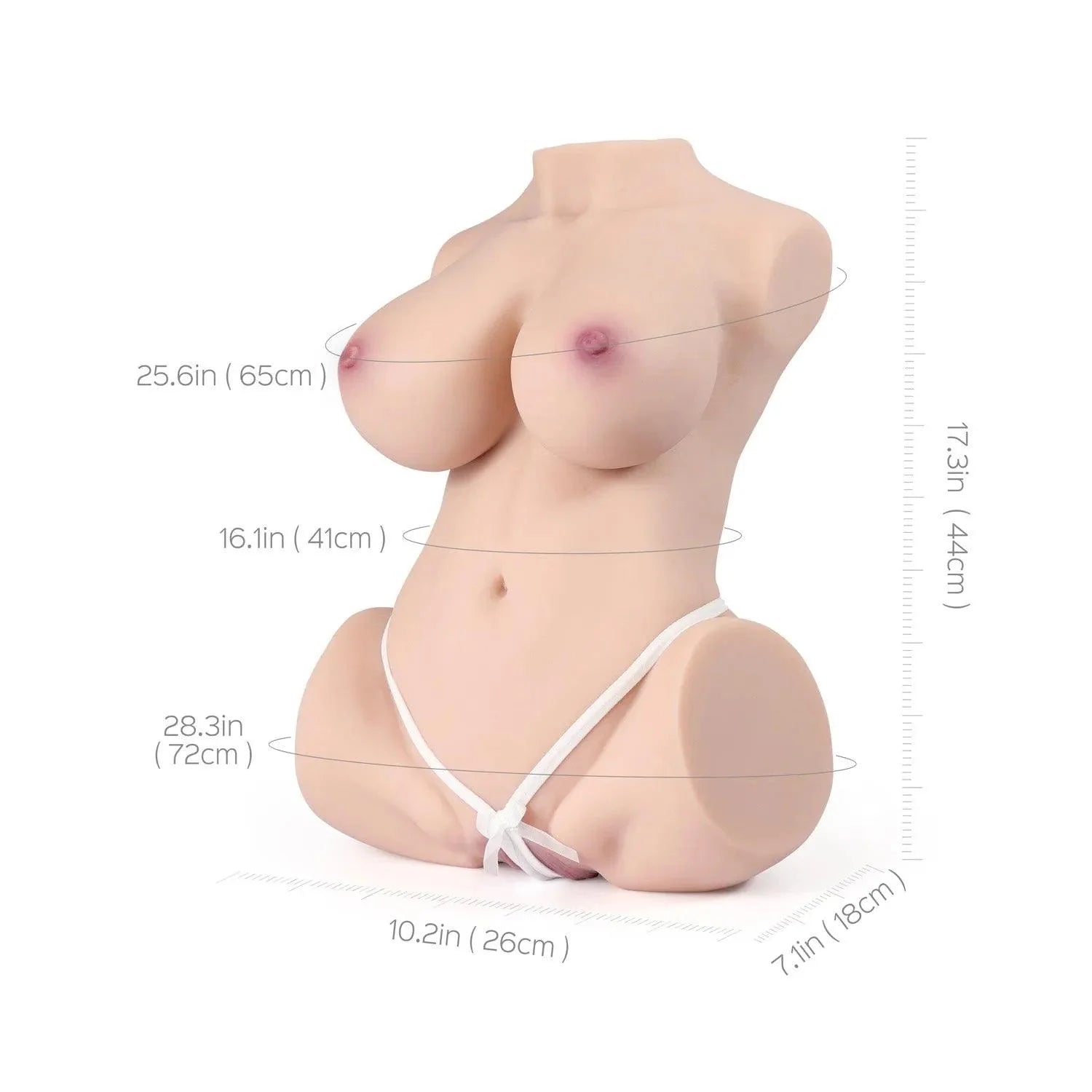 Linda - 16.1lb Realistic Sex Doll Torso with Big Tits Ass Pussy for Breast Vaginal Anal Sex - Xoxomoving