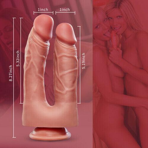 Logan 8.27-inch Lifelike Double-Ended Dildo: Suction Cup Fun - Xoxomoving