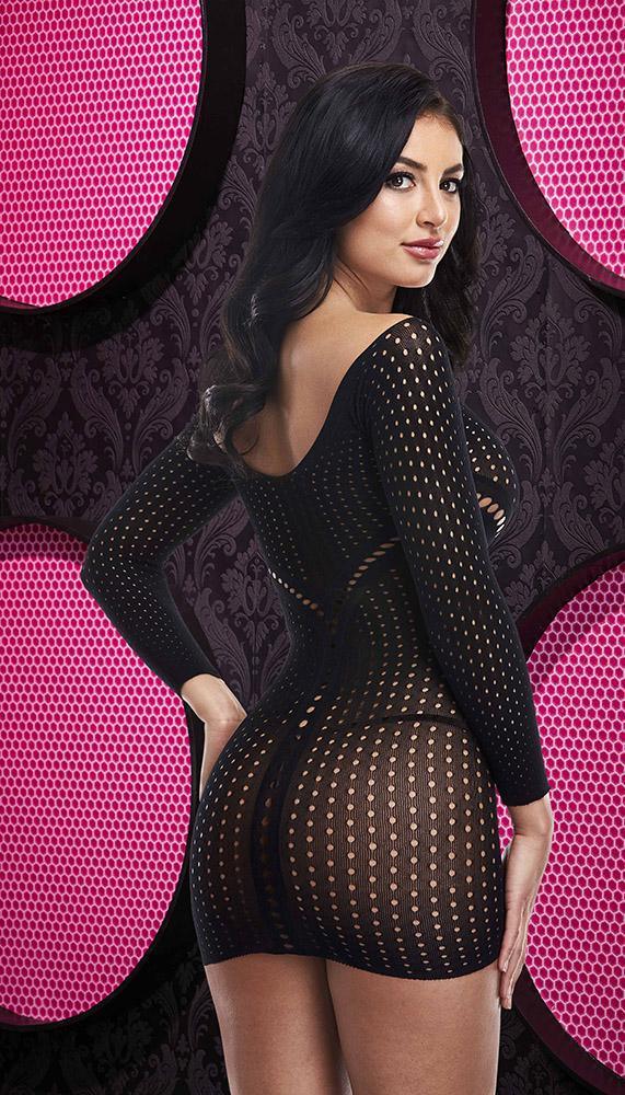 Long Sleeve Keyhole Mini Dress - Xoxomoving