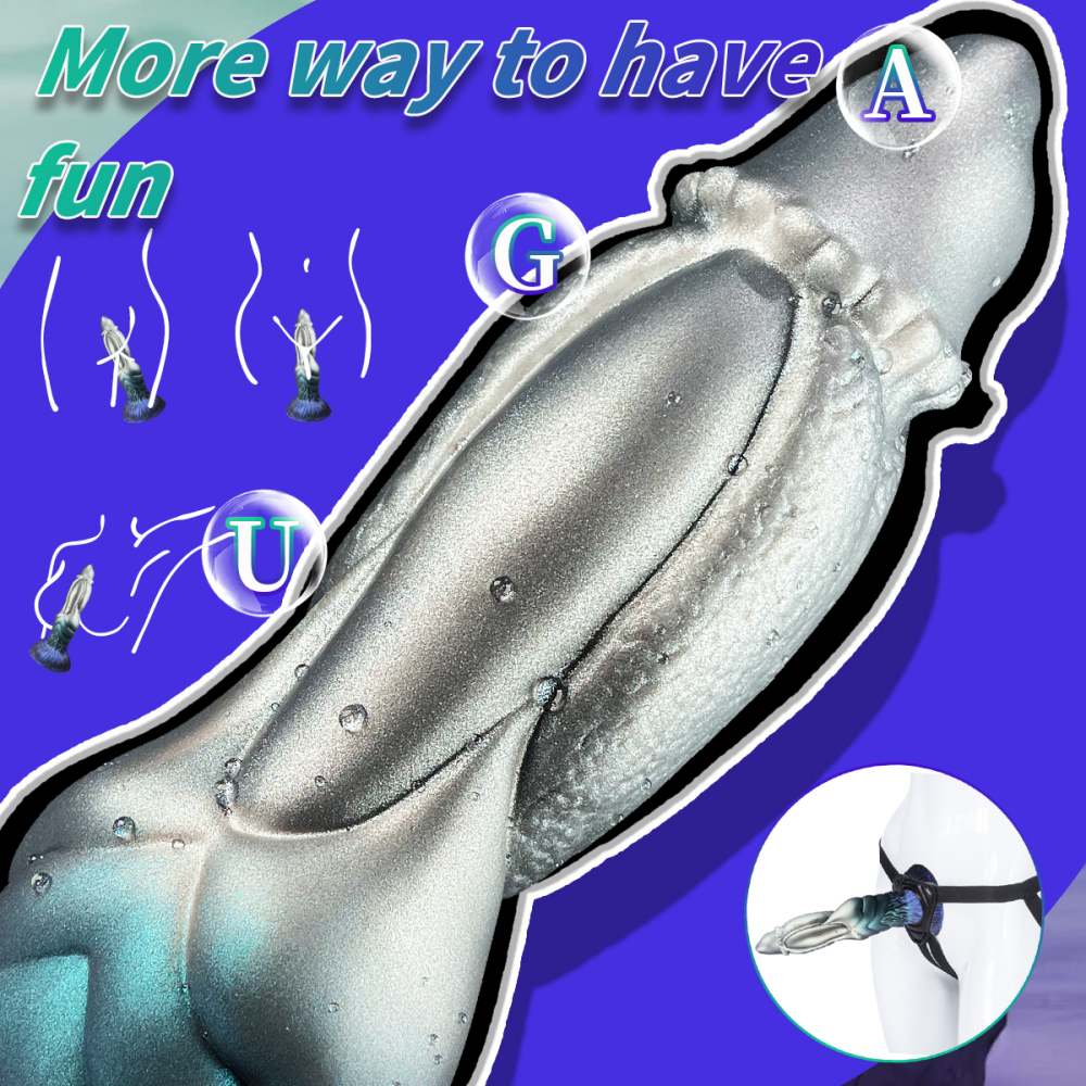 Alien Dragon Fantasy Dildo - 9 Inch Alien Dragon Dildo Xoxomoving
