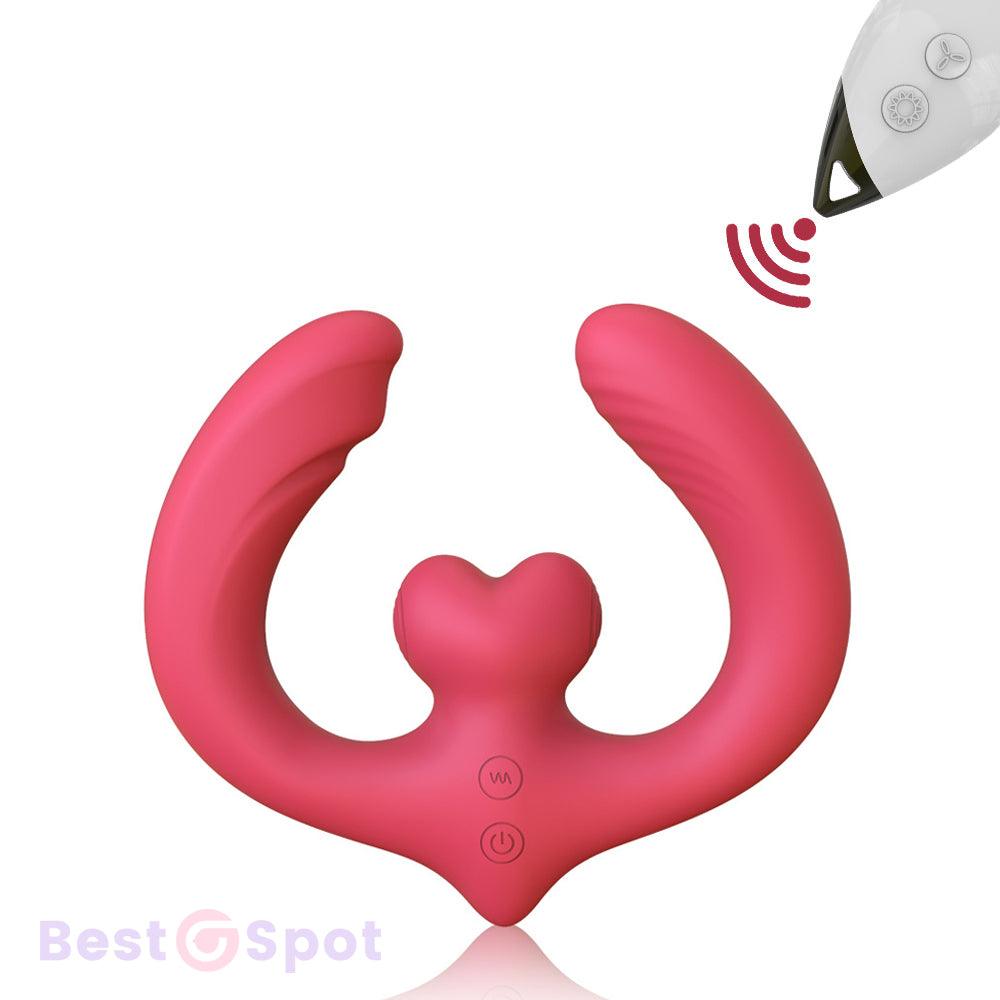 Luv U Double Dildo Couples Vibrator with Remote Control - Xoxomoving