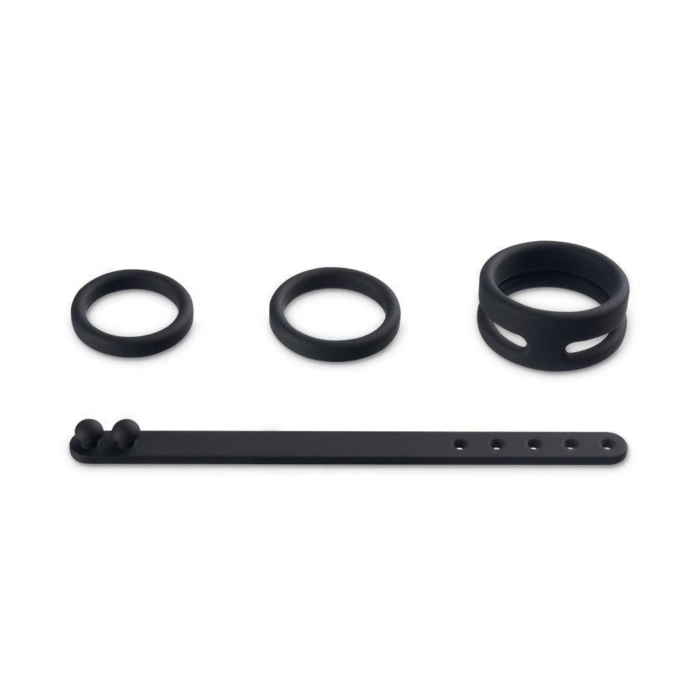 Magician Kit Adjustable 4 Full Range Silicone Cock Ring Set - Xoxomoving