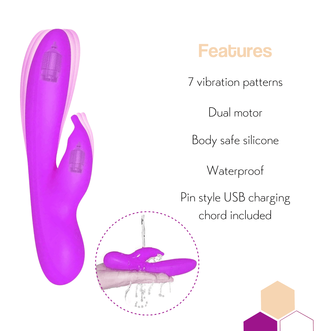 Magnolia Seamless Dual-Powered Rabbit Vibrator - Xoxomoving