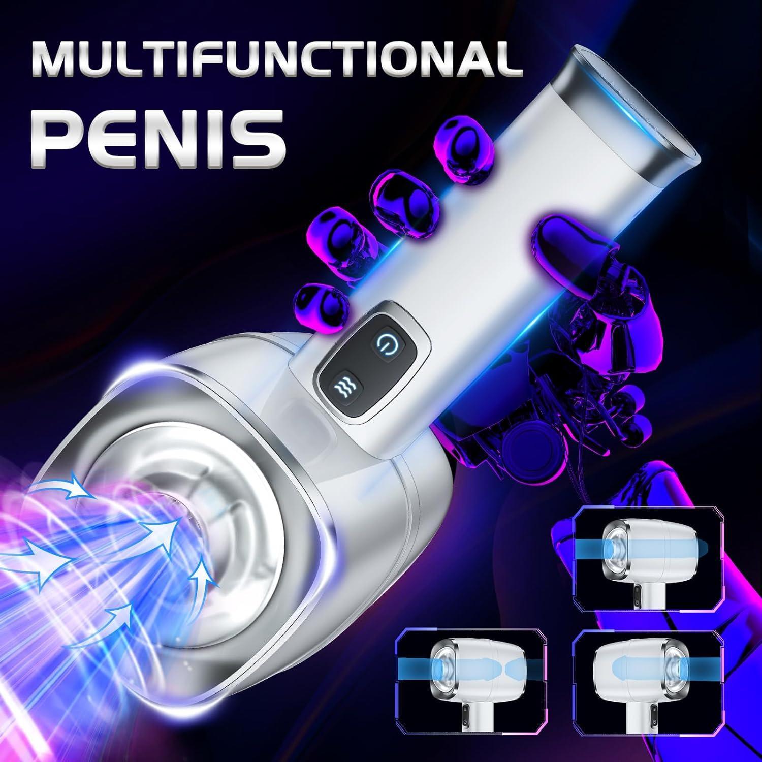 Male Masturbators with 6 Powerful Thrusting Modes - Realistic Pocket Pussy Stroker for Intense Pleasure - Xoxomoving