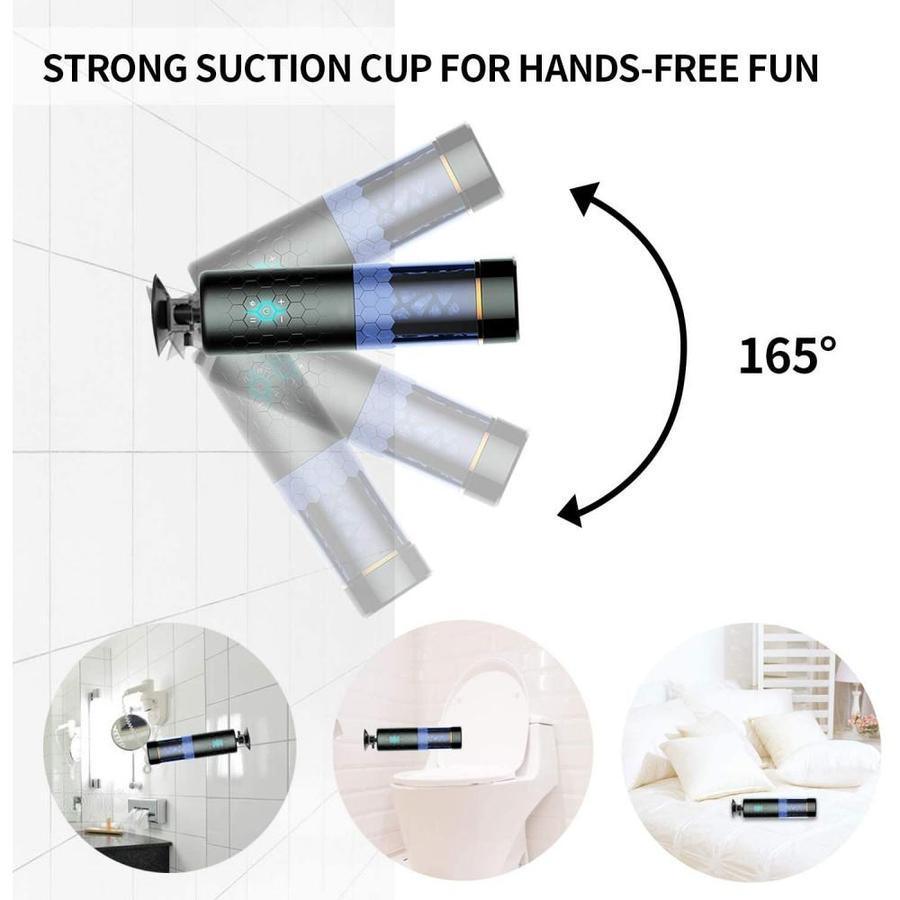 MASTER Upgraded 6-Telescoping Rotating Hands-Free Masturbation Cup - Xoxomoving