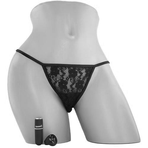 Vibrating Panty Set with Remote Ring in Black - Xoxomoving