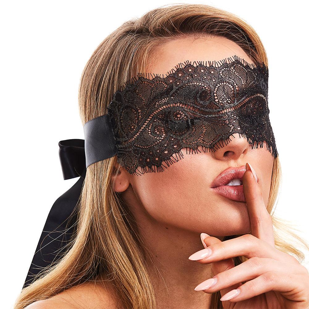 Secret Kisses Boudoir Lace Blindfold - Xoxomoving