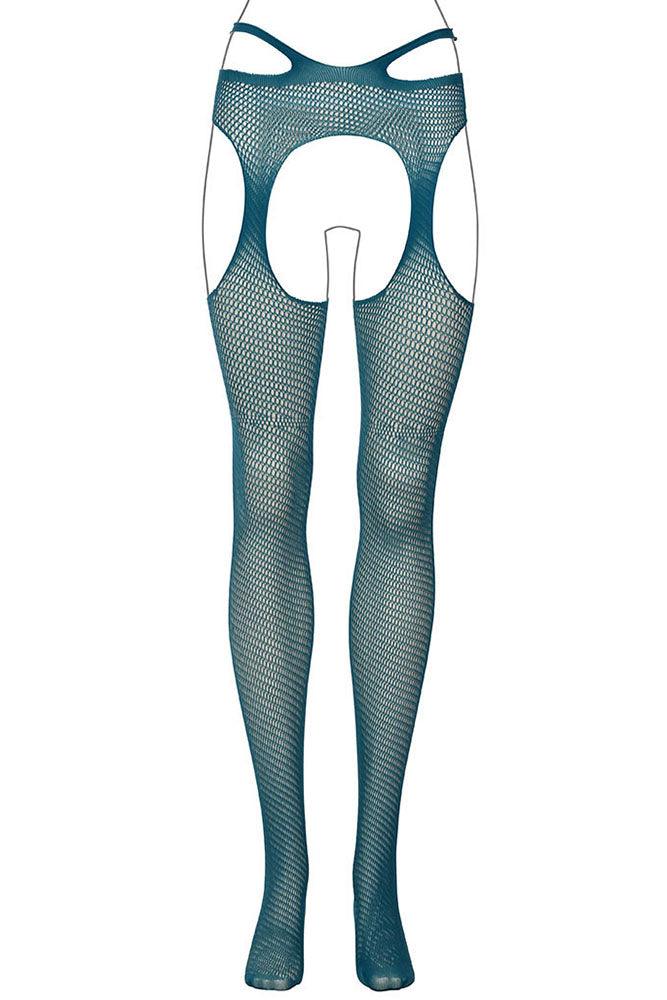 Le Désir Blue Strappy Suspender Pantyhose XL - Xoxomoving