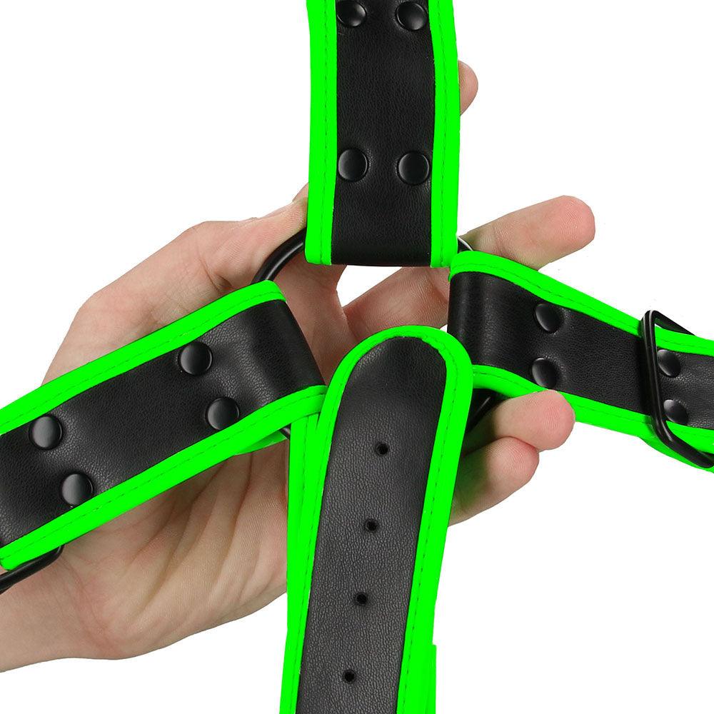 Ouch! Glow In The Dark Cross Harness /XL - Xoxomoving