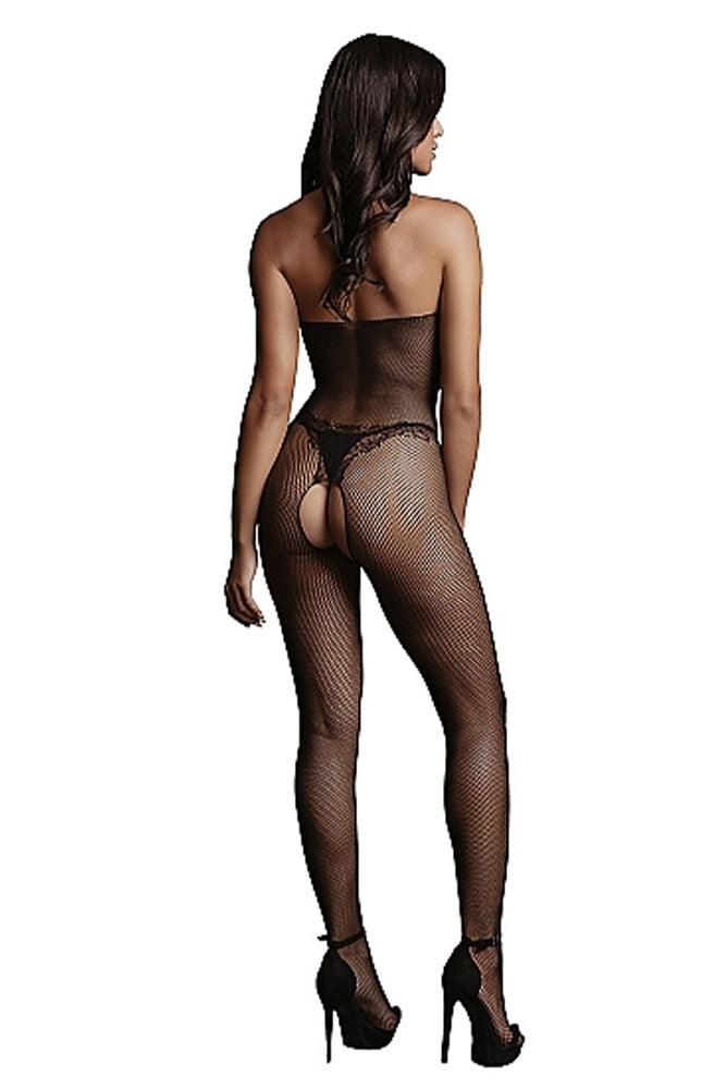 Le Désir Black Fishnet and Lace Bodystocking - Xoxomoving